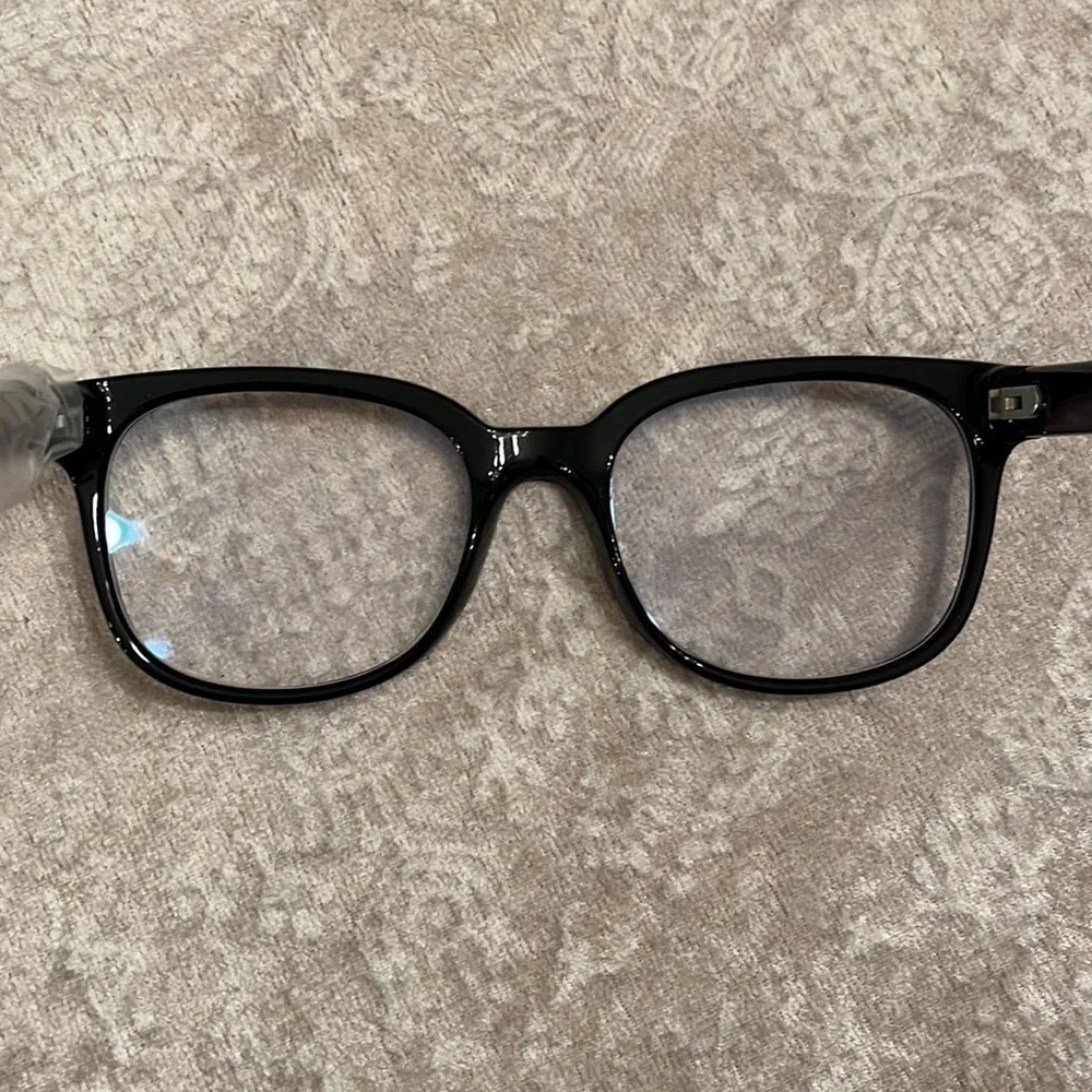 Brand New Flower Eyewear Blue Light Blocking Glasses Hazel Black Rimmed Computer